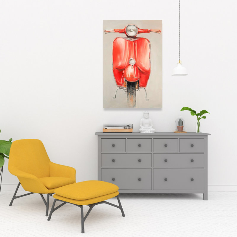 Petit vélocité rouge | Toile de transport rouge pour la décoration intérieure