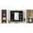 Wall Mounted Bathroom Storage Cabinet, Medicine Cabinet, Modern Bathroom Wall Cabinet With Mirror, Mirror Cabinet With 6 Open Shelves (Not Include Bathroom Vanity )-1527059546