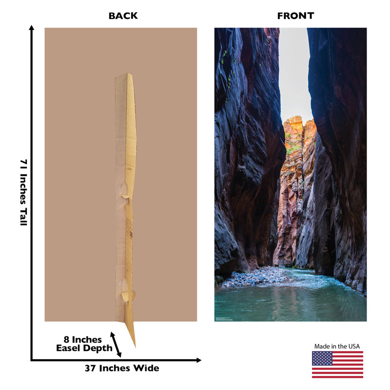 Narrows Zions National Park Life-Size Cardboard Backdrop