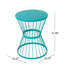 Table d'appoint en fer thermolaqué avec forme de sablier et conception de cage ouverte-27764951