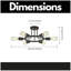 Plafonnier semi-encastré 6 lumières Spoutnik moderne-370957334