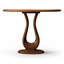 Console en bois massif brun noisette-1849238803