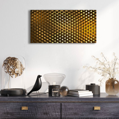 «Gold Hexigans» par Epic Portfolio, art mural en verre acrylique