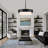 5 - Light Black Dimmable Drum Chandelier-1416444599