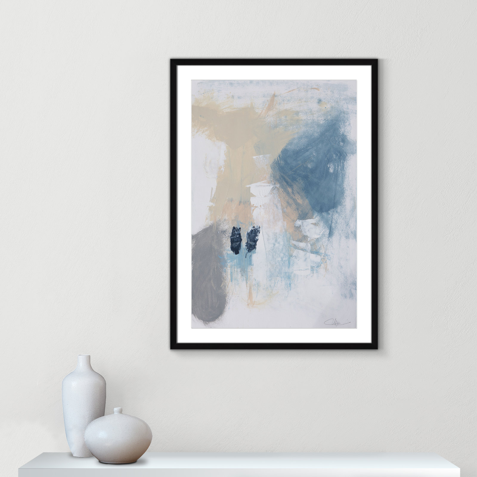 Coastal Carnival Collection "Coastal Carnival II" Print, Black Single Picture Framed Paper, White