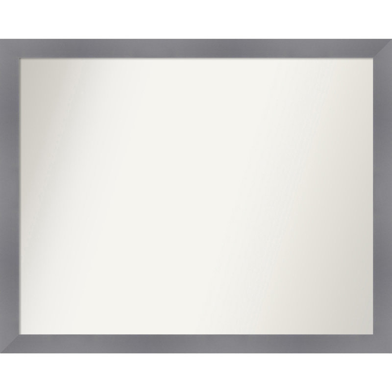 Jerlyn Solid Wood Wall Mirror, Gray, 29.5" x 40.5", Rectangle