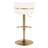 Swivel Upholstered Faux Leather Adjustable Height Counter Stool with Steel Frame-103133936