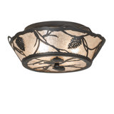 16" Wide Whispering Pines Flushmount