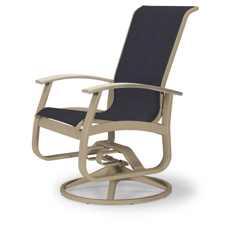 Belle Isle Outdoor Dining Armchair, Desert P60, Textured Beachwood, Black 5D Sunbrella®