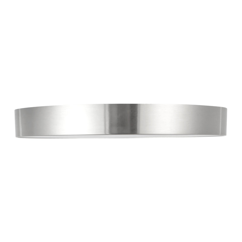 Musa 11-in Black dimmable LED Flush Mount, Nickel