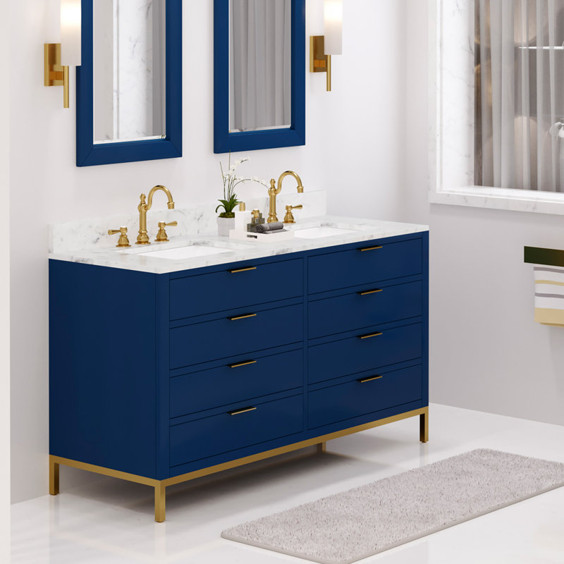 60'' W Double Vanity, 60", Monarch Blue
