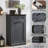 Ahart Tilt-out Laundry Hamper Cabinet with Drawer, 10 Gallon Farmhouse Laundry Storage Basket for Bathroom-121671685-104713386