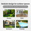 70cm Wide Steel Patio Sofa with Cushions