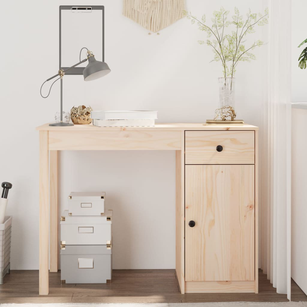 Kitina 100Cm W Rectangular Computer Desk with Cabinet