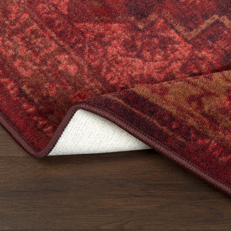 Tapis oriental rouge Goutier Saxon Sultan, Rectangle 7 pi 8 po x 10 pi 9 po