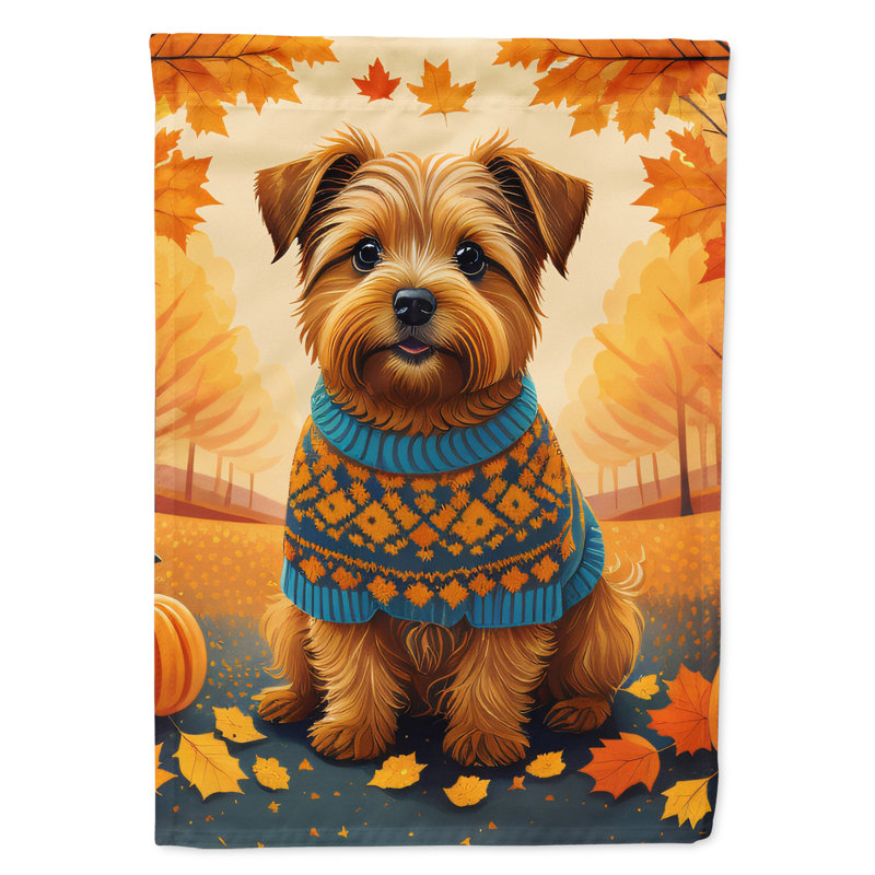 Norfolk Terrier Fall Garden Flag
