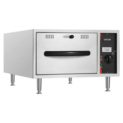 Chauffe-plat commercial électrique, chauffe-plats à un tiroir en acier inoxydable, armoire chauffante mince autoportante, large plage de température de 85 ° F à 185 ° F, pour restaurant, hôtel, boulangerie et cuisine