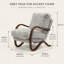 Chaise d'appoint grise en fausse fourrure avec accoudoirs, chaise longue moelleuse avec structure en laiton brossé
