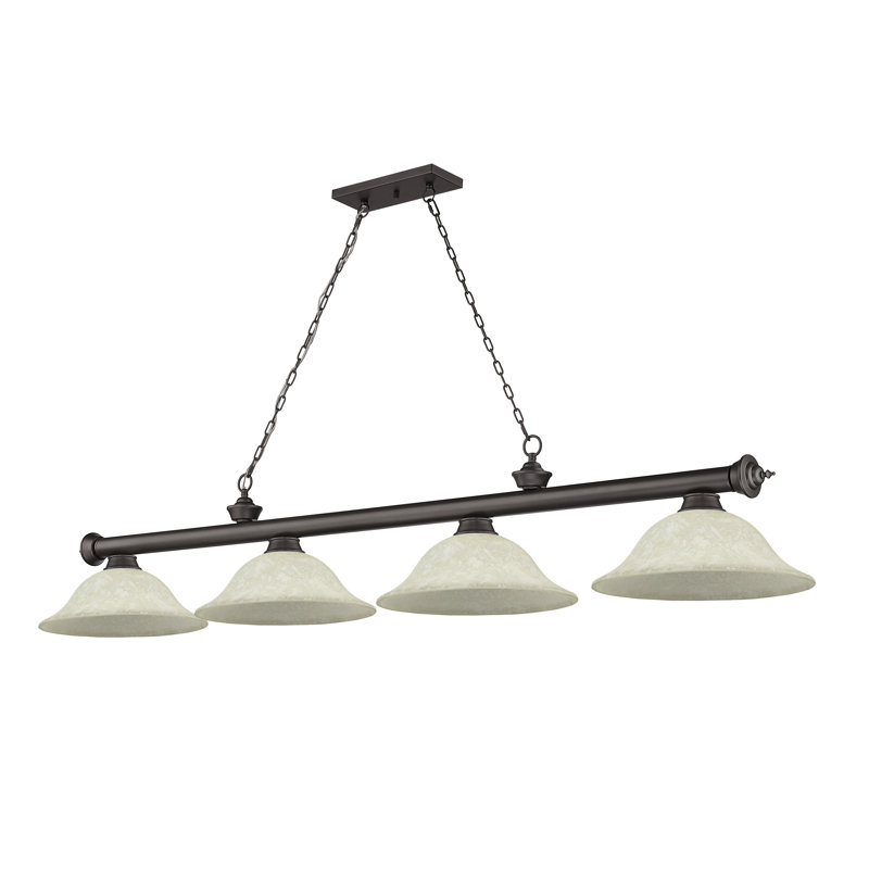 Annaleisa 4 - Light Pool Table Lights Pendant, Golden Mottle