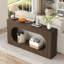 Console de vestibule moderne avec tiroir et cadre ovale étroit-64807936