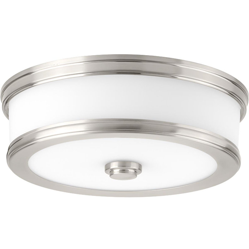 Vanderhoof Glass Flush Mount, 3.50" H x 10.50" W x 10.50" D, Brushed Nickel