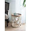 Grande table d'appoint 23 po blanche vieillie