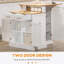 Îlot de cuisine avec armoire de rangement, blanc