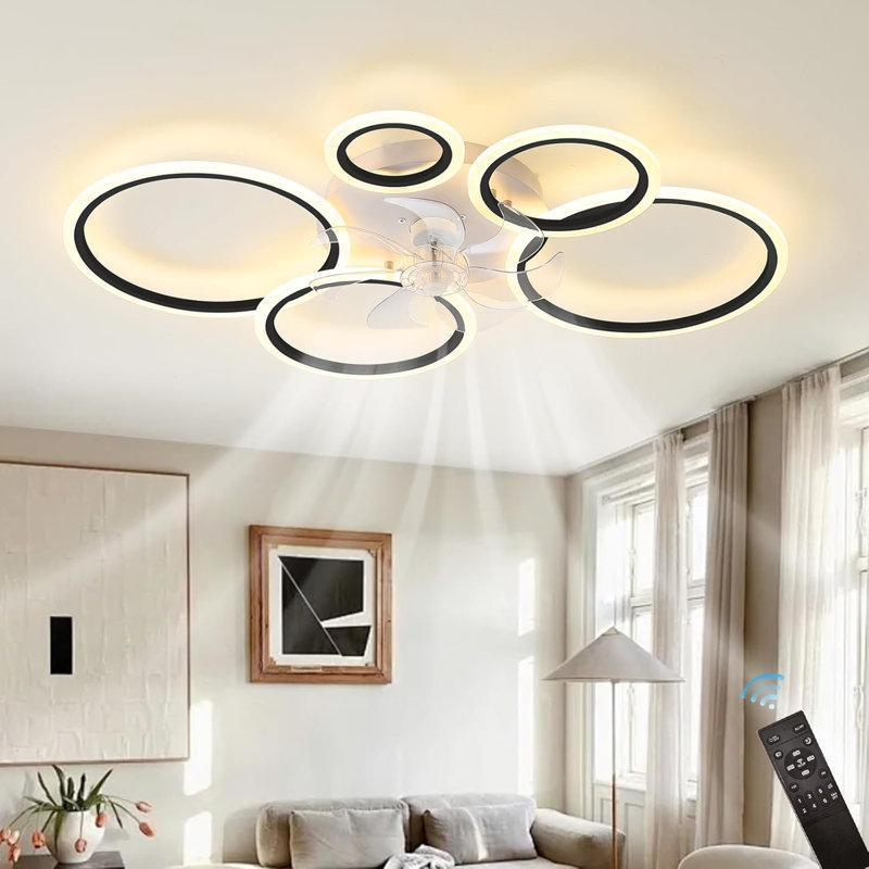 Elora 100cm LED Dimmable Reversible Ceiling Fan with Lights and Remote, White