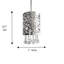 Luminaire suspendu cylindrique unique à 1 lumière avec détails en cristal Aileena