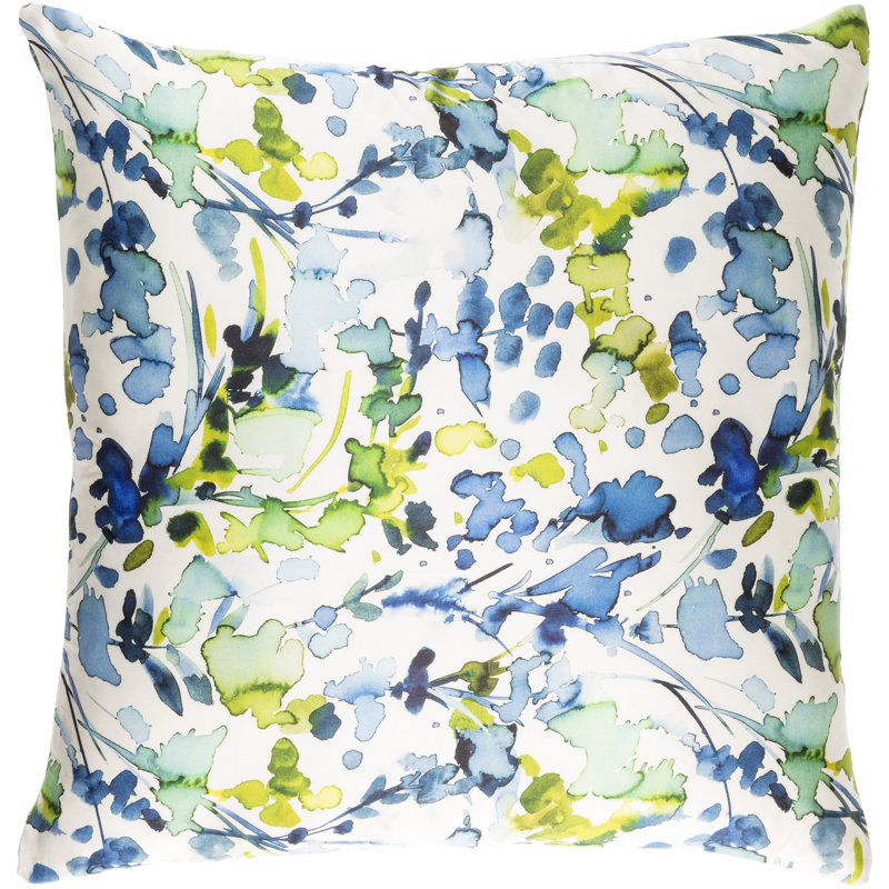 Naida Silk Down Throw Pillow, No Fill, Orange, 18" x 18"