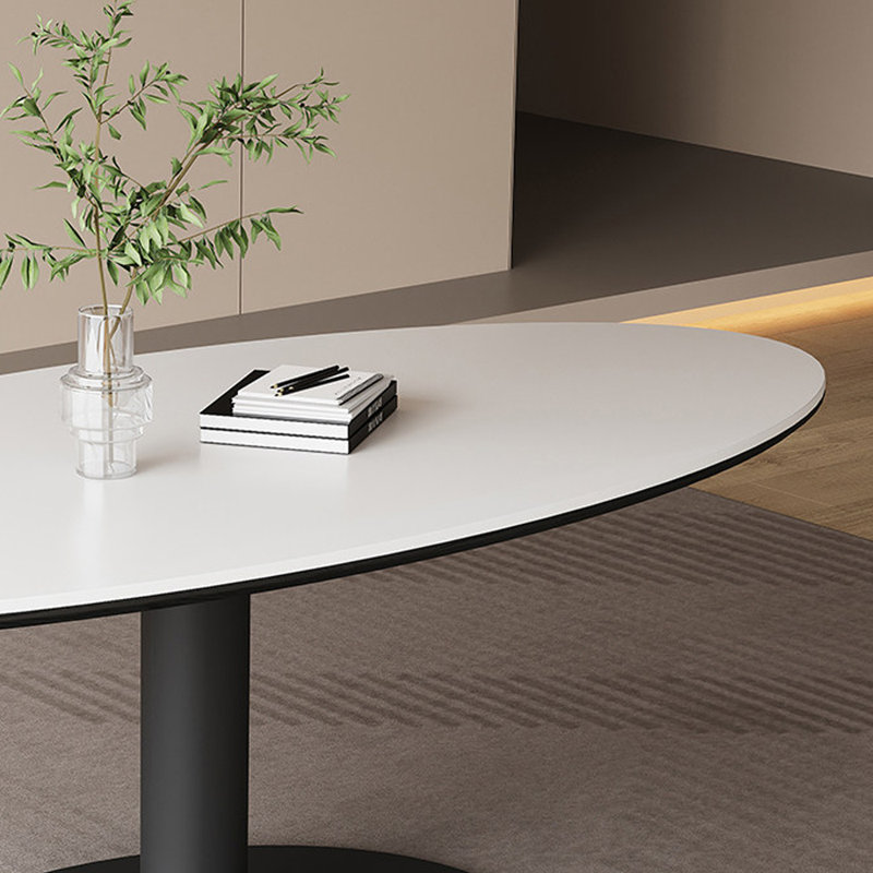Table de salle à manger Modern, Blanc/Noir, H 29,52 po x L 70,86 po x l 35,43 po