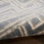 Tapis géométrique bleu / ivoire en polyester tissé à la machine Gatze-1948360237