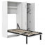Lit escamotable simple avec casiers et armoires