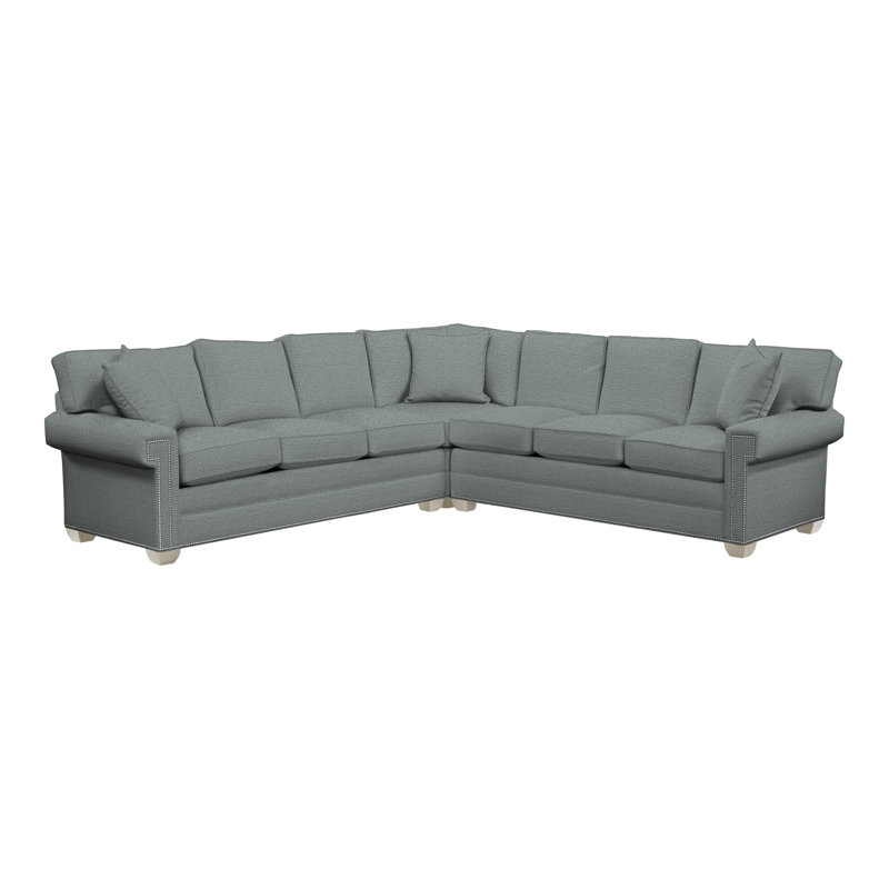 American Bungalow 3-Piece Davidson L-Sectional, Tuck Cobalt, Wrenn, Yes