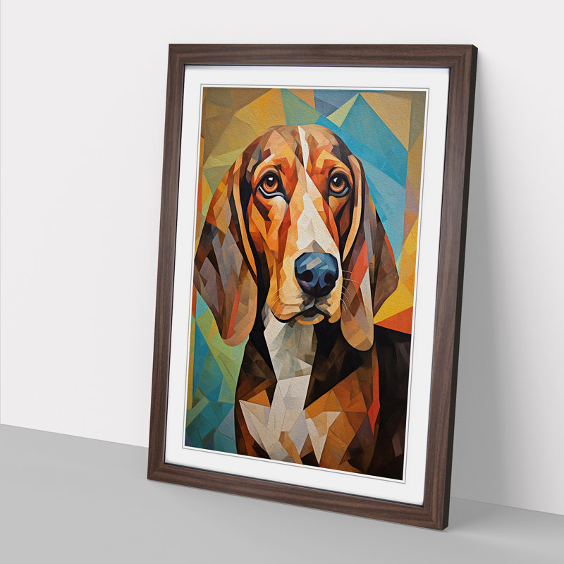 Single Picture Frame Wall Art, 64cm H x 46cm W, Walnut Framed