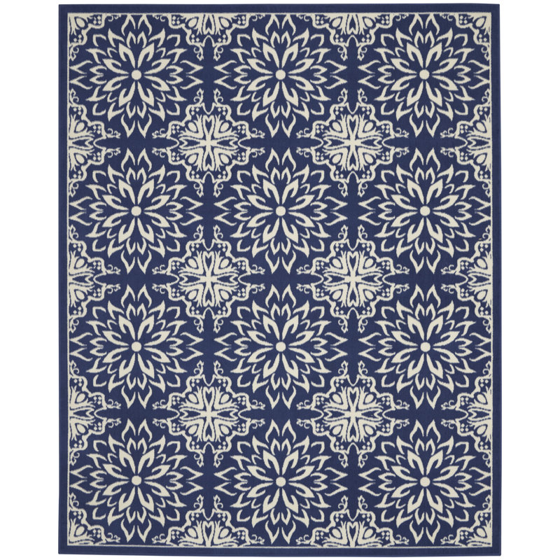 Tapis bleu marine Sheron, Rectangle 7 pi 10 po x 9 pi 10 po