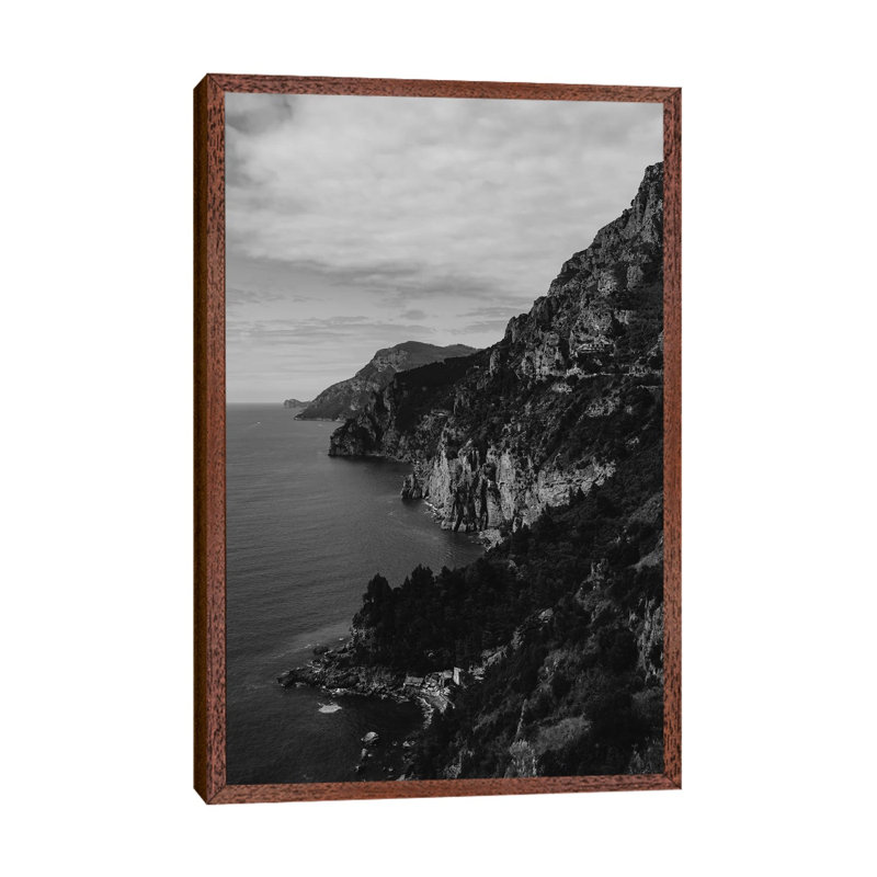 Amalfi Coast II by Bethany Young - Print on Canvas, 152.4cm H x 101.6cm W x 3.81cm D, Classic Brown Wood Framed