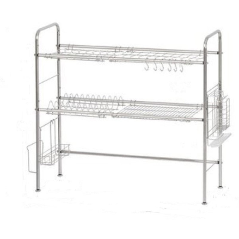 Adjustable Stainless Steel Two Tier Dish Rack