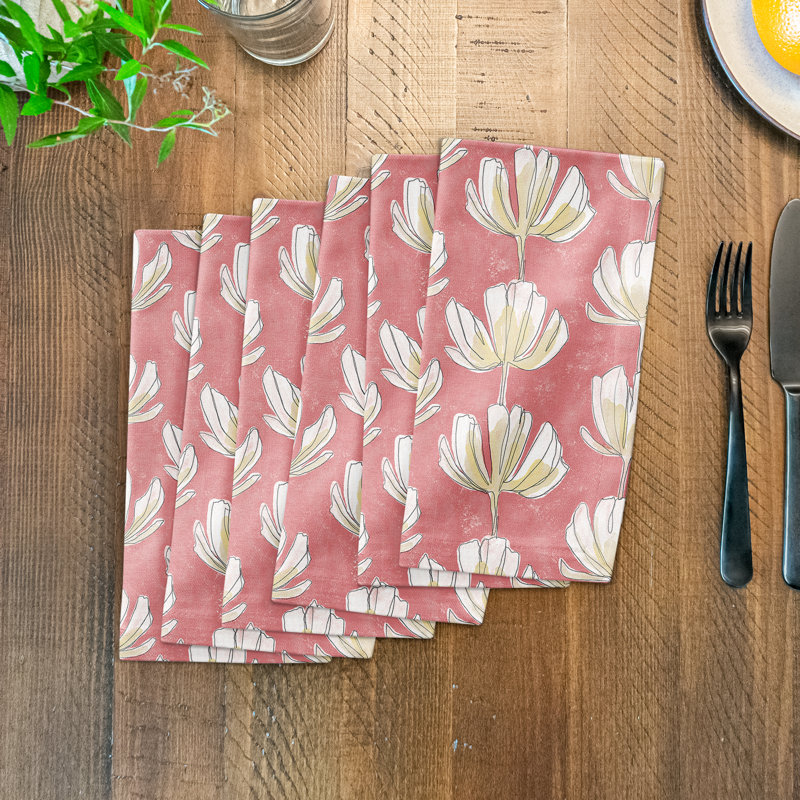 Cotton Floral Square Napkin