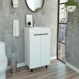 Gevan 23.8'' Single Bathroom Vanity with Manufactured Wood Top