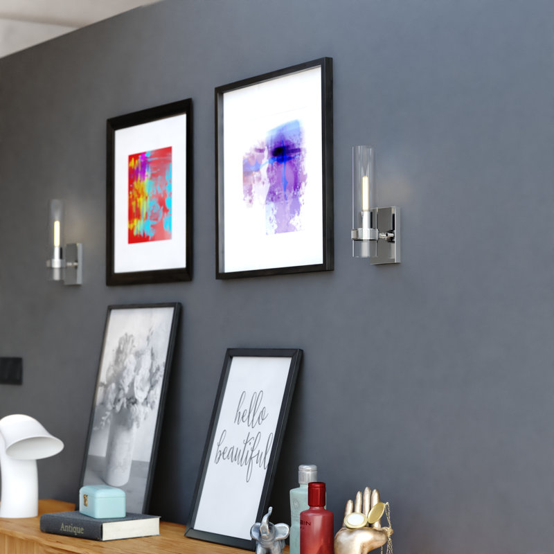 Penrith Steel Armed Sconce, Chrome