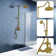 Exposed Thermostatic Shower System 36" Wall Mounted with 1.75 GPM Handshower and Lever/Cross Handles