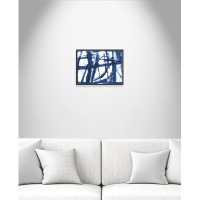 Ludique indigo-floater, peinture sur toile