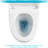 High Ceramic Toilet With Strong Dual Flush And Gentle Seat Skirted Bowl Tranquil