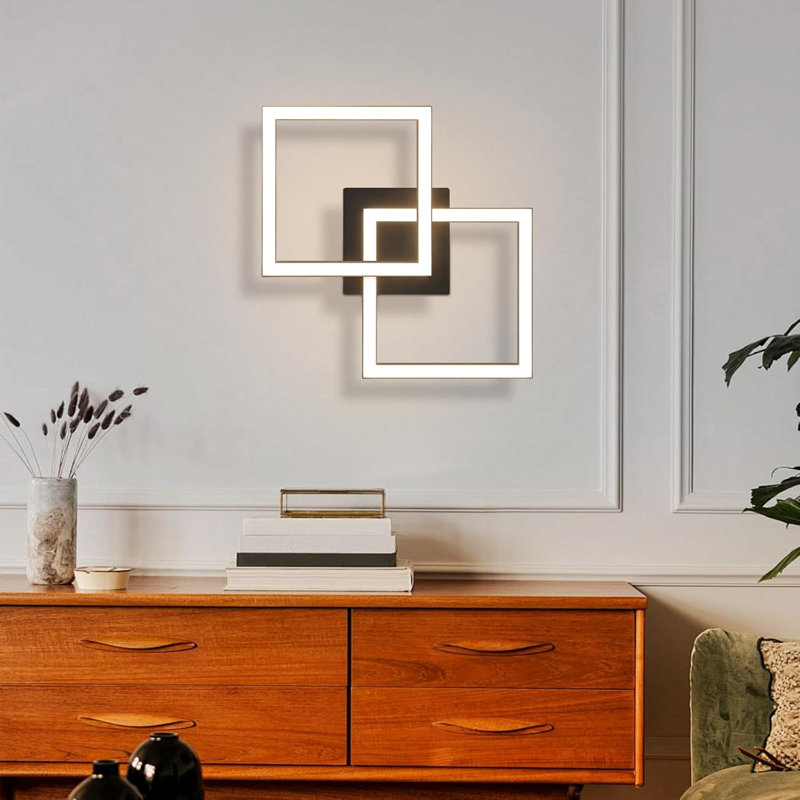 LED Semi Flush Mount, Black