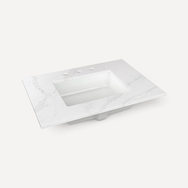 Quartz Stone Vanity Top, Eternal Calacatta Gold