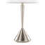 Metal Table Lamp in Brushed Nickel with White Linen Shade - Set of 2