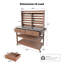 Table de rempotage d'extérieur 64,9 "H avec roues verrouillables-2046843400