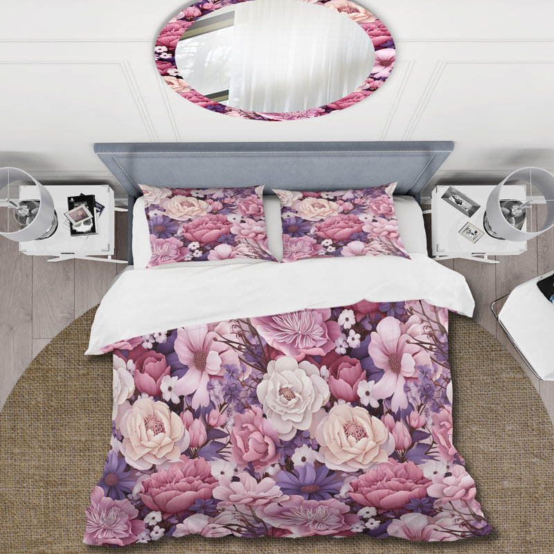 Ensemble de housse de couette Spring Spring, Housse de couette simple + 1 taie décorative stan