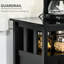 Armoire à café avec tablettes intérieures réglables et 2 portes, buffet noir pour la cuisine ou le salon, construction, l 41,75 po x P 17,75 po H 35,5 po.